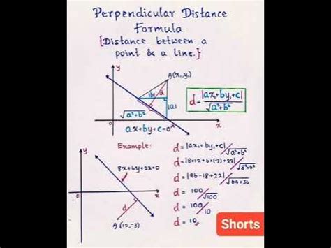 Perpendicular Distance Formula | Coordinate Geometry all formula ...