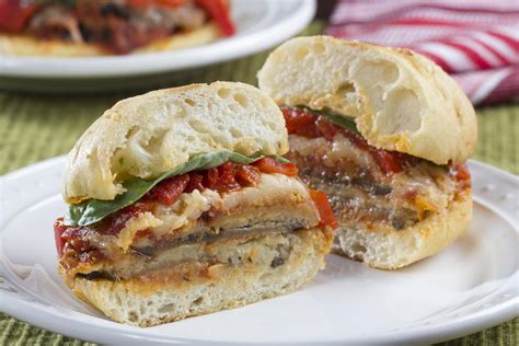 Eggplant Parmesan Sandwich | MrFood.com