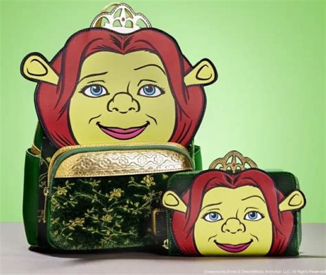 LOUNGEFLY DREAMWORKS SHREK Princess Fiona Mini Backpack And Wallet New With Tags £133.39 ...