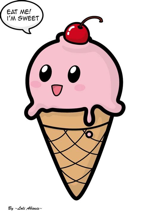 Ice cream so cute | Dibujos bonitos de comida, Cosas lindas para ...