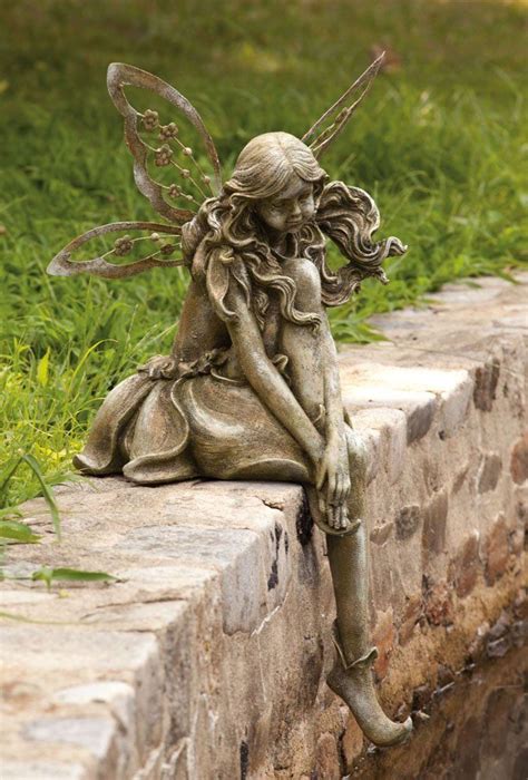 Thoughtful Lady Fairy Statue | Fairy statues, Garden statues, Fairy garden