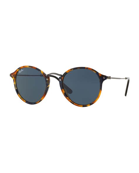 Ray-ban Round Plastic/metal Sunglasses in Green (BLACK) | Lyst