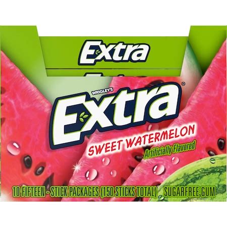 Extra Extra Fruit Sensations Sweet Watermelon Gum 15 Pieces, PK120 259650 | Zoro