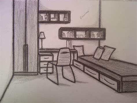 Sketsa Desain Interior Kamar Tidur - Homecare24