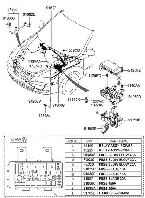 91820-0A281 - Genuine Hyundai WIRING ASSEMBLY-ENGINE ROOM