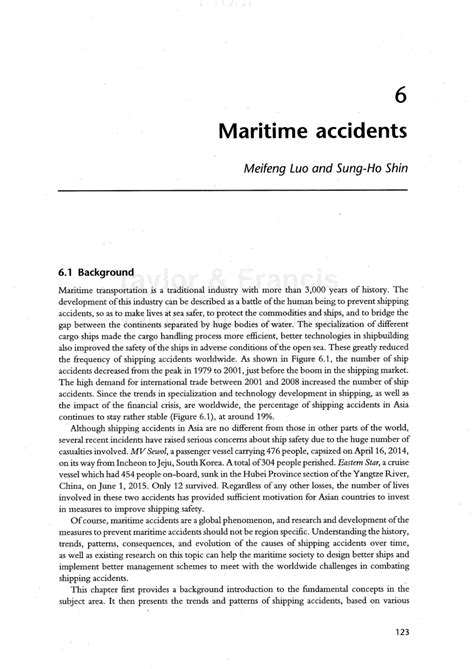 (PDF) Maritime accidents