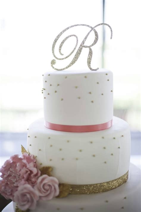 Letter Cake Topper Monogram in Glitter Custom Letter Cake - Etsy