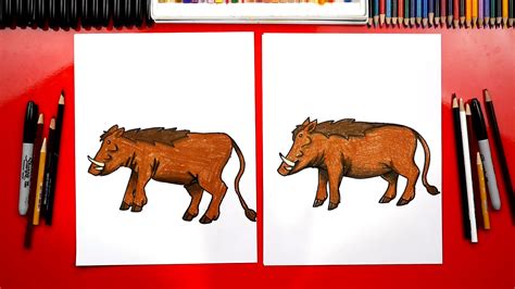 How To Draw A Warthog - Art For Kids Hub