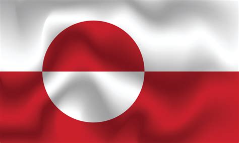 Flat Illustration of Greenland flag. Greenland flag design. Greenland ...