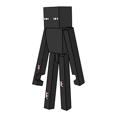 How to Draw Enderman from Minecraft - Really Easy Drawing Tutorial