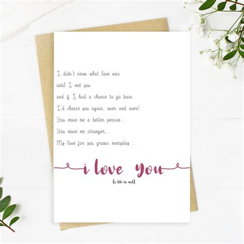 Romantic Love Letter Printable Card For Boyfriend Or Husband | Etsy