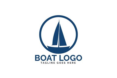 Boat vector logo design. (406624) | Logos | Design Bundles in 2021 | Boat vector, Vector logo ...