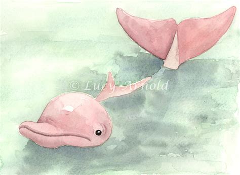 Pink River Dolphin Card - Fine Art of Lucy Arnold