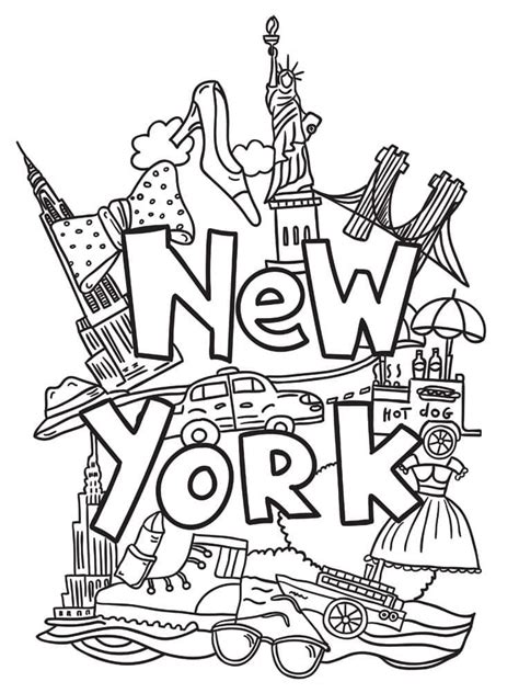 New York City Free For Kids coloring page - Download, Print or Color ...