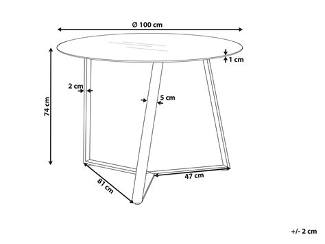 Glass Top Round Dining Table ⌀ 100 cm Black KEBRI | Beliani.co.uk