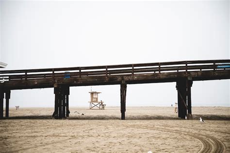 Premium Photo | Landscape view of a wooden fishing pier