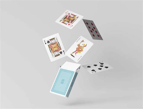 Free Playing Cards with Box Mockup (PSD)