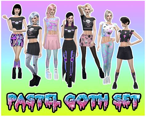 The Sims Resource - Pastel Goth Set