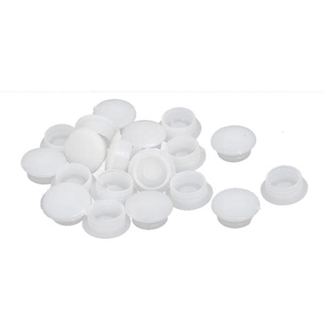 12mm Dia Hole Screw Type Plastic Cap Covers White 20 Pcs for Home ...