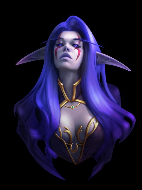 ArtStation - Night elf girl World of Warcraft fanart