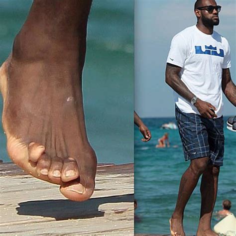 NBA player Lebron James feet from years of playing professional ...