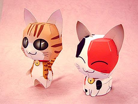 Cute Anime Cat Papercraft | Paperized Crafts