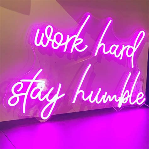 Work Hard Stay Humble Neon Sign - ZULIE E-COMMERCE LLC DBA LIT LAMP
