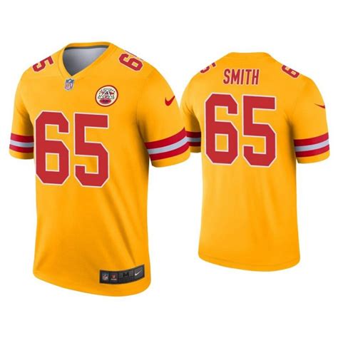 Men Trey Smith Kansas City Chiefs Gold Inverted Legend Jersey – Choose ...