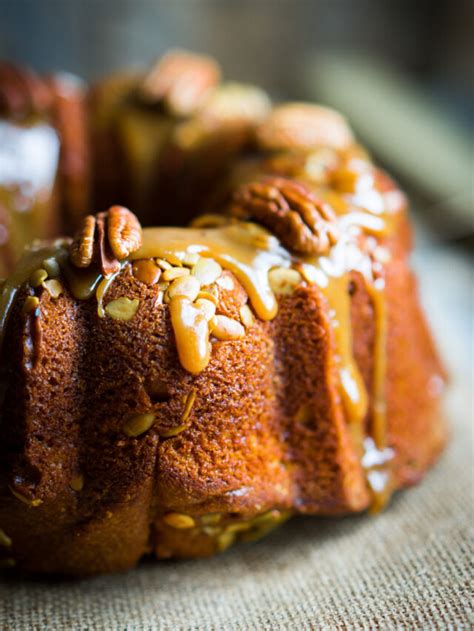 PUMPKIN APPLE BUNDT CAKE RECIPE WITH CARAMEL GLAZE - Nikki's Plate