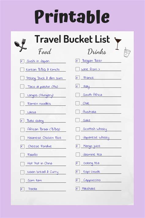 Printable Travel Bucket Lists - Plan Your Dream Adventures