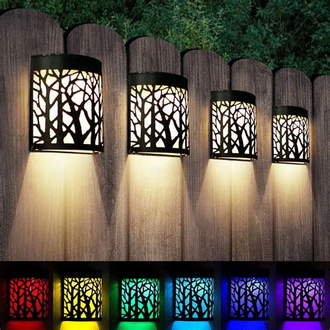 Buy DenicMic Solar Wall Lights Outdoor Wall Sconce Fence Lighting for Patio Front Door Yard Deck ...