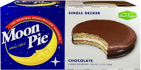 Moon Pie Single Decker Chocolate Marshmallow Sandwiches, 2 Oz., 6 Count ...