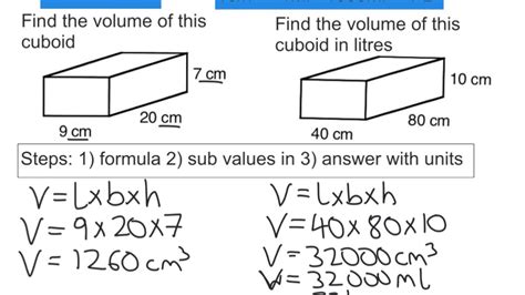 Volume Of A Cuboid Examples