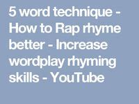 13 Rap rhyming ideas | rap, rhymes, word play