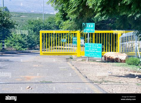 Israel, Upper Galilee the Good fence border crossing between Israel and ...