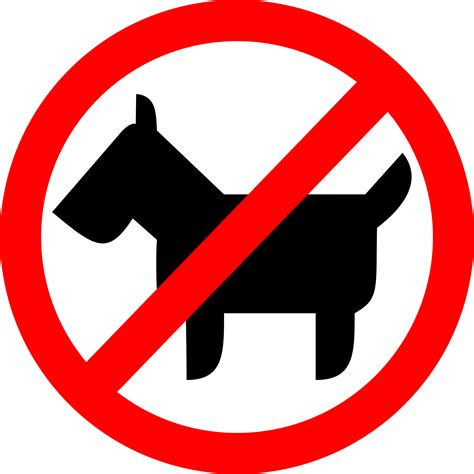 Clipart - Sign "No Animals"