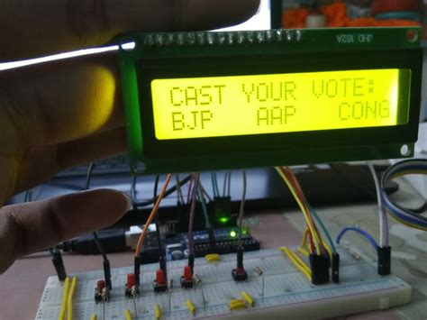 Electronic Voting machine with security feature - Arduino Project Hub