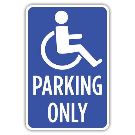 Handicap Parking Sign Printable Free