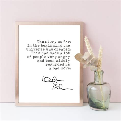 Douglas Adams Quote Book Lovers Gifts Downloadable Print - Etsy