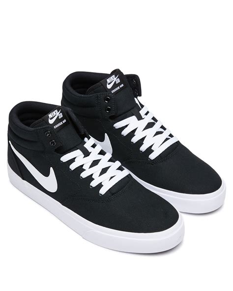 Nike Sb Charge Mid Canvas Shoe - Black | SurfStitch