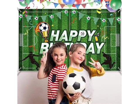 Soccer Birthday Party Backdrop Football Field Photo Background | Etsy