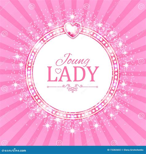 Vector Illustration. Cute Pink Banner for Princess, Glamour and Baby ...