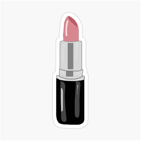 "Pink Lipstick" Sticker for Sale by artbykaylaa | Makeup stickers ...