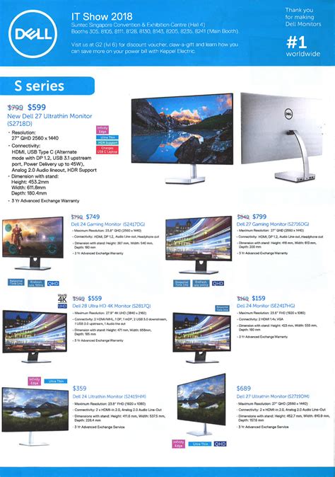 Dell Monitors - Pg 1 Brochures from IT Show 2018 Singapore on Tech Show Portal - HardwareZone.com.sg