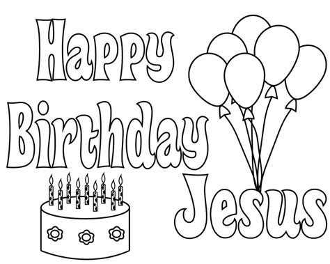 Happy Birthday Jesus Coloring Pages, Free Printable