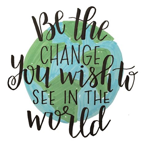 Be the Change You Wish to See in the World Gandhi Sqaure - Etsy ...