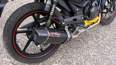 Tiger Exhaust carbon fiber exhaust TVS Apache rtr 180 160 2007 - 2013