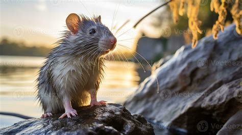 Close-up photo of a Crested Rat looking in their habitat. Generative AI ...