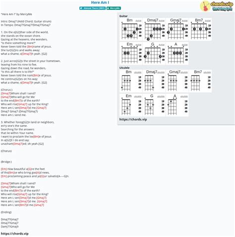 Chord: Here Am I - MercyMe - tab, song lyric, sheet, guitar, ukulele ...