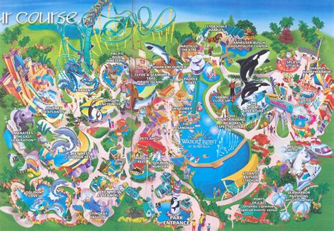 Theme Park Brochures SeaWorld Orlando Map 2004 | Theme Park Brochures
